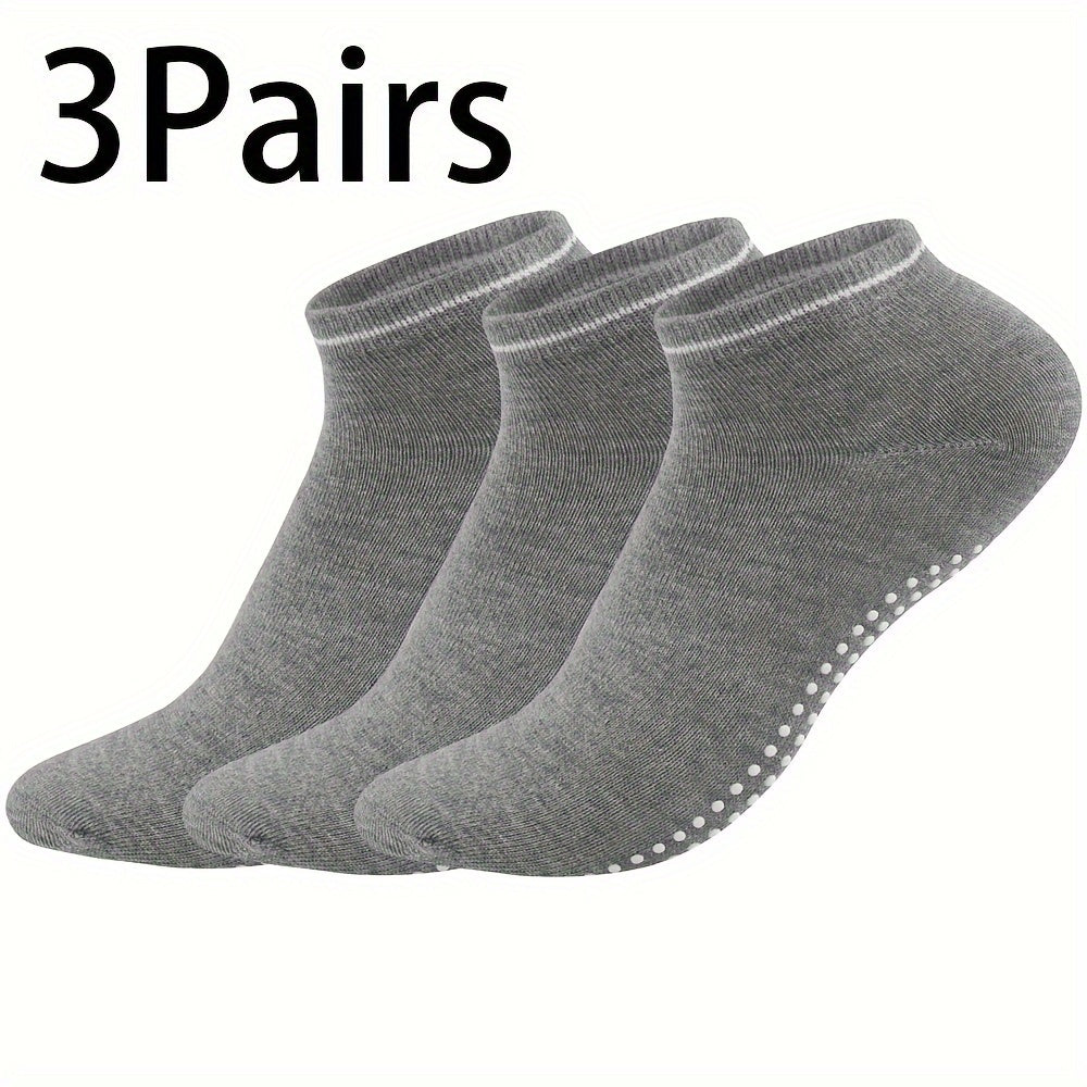 Orena 3 Pairs Women's Non-Slip Yoga Socks with Dot Grip Sole