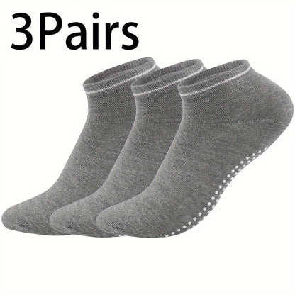 Orena 3 Pairs Women's Non-Slip Yoga Socks with Dot Grip Sole