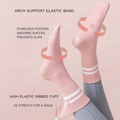 Orena 3-Pack Women's Anti-Slip Yoga Socks