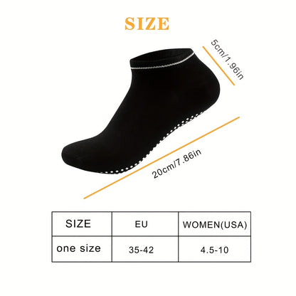 Orena 3 Pairs Women's Non-Slip Yoga Socks with Dot Grip Sole