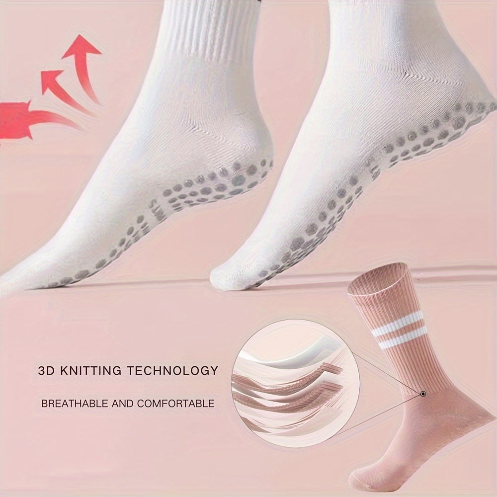 Orena 3-Pack Women's Anti-Slip Yoga Socks