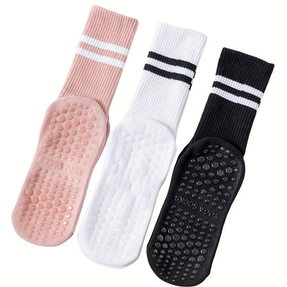 Orena 3-Pack Women's Anti-Slip Yoga Socks